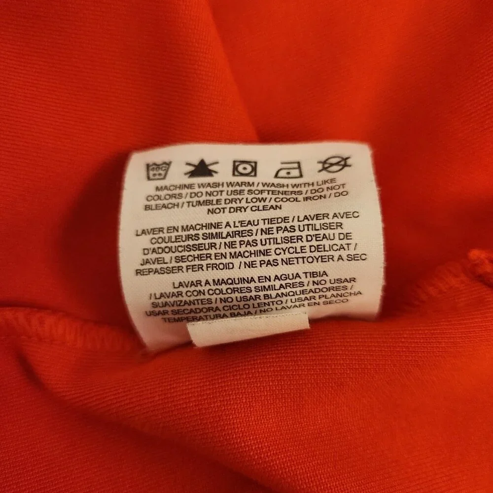 Nike Golf Dri-Fit‎ Polo Shirt Orange Short Sleeve Polyester Mens Size Large EUC
